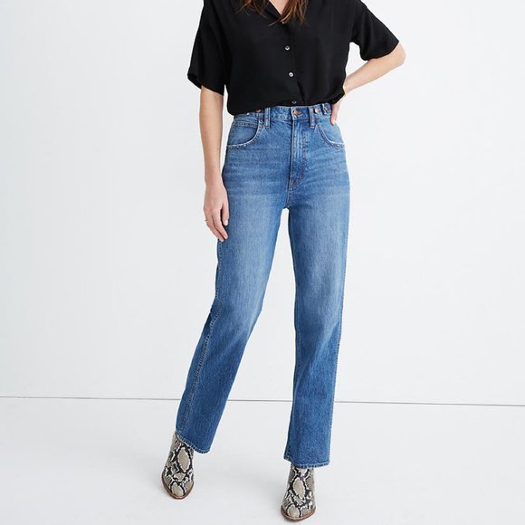 Madewell Denim - Madewell- Highest-Rise Straight Jeans - Delafield Wash